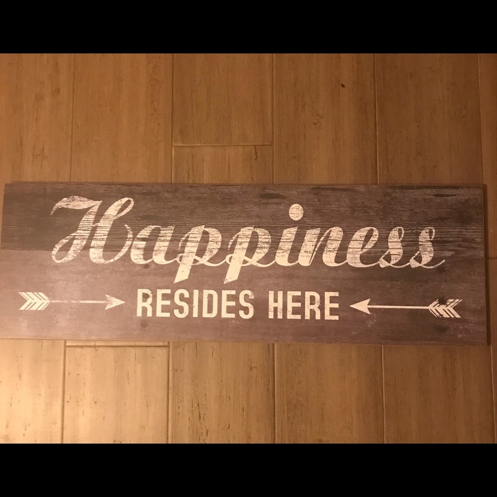 Happiness Resides Here Sign